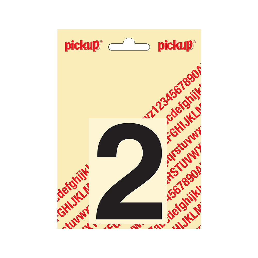 Plakcijfer Helvetica 80 mm - zwart 2 - Helvetica - 312020802 - EAN 8711234131324 - zelfklevend vinyl