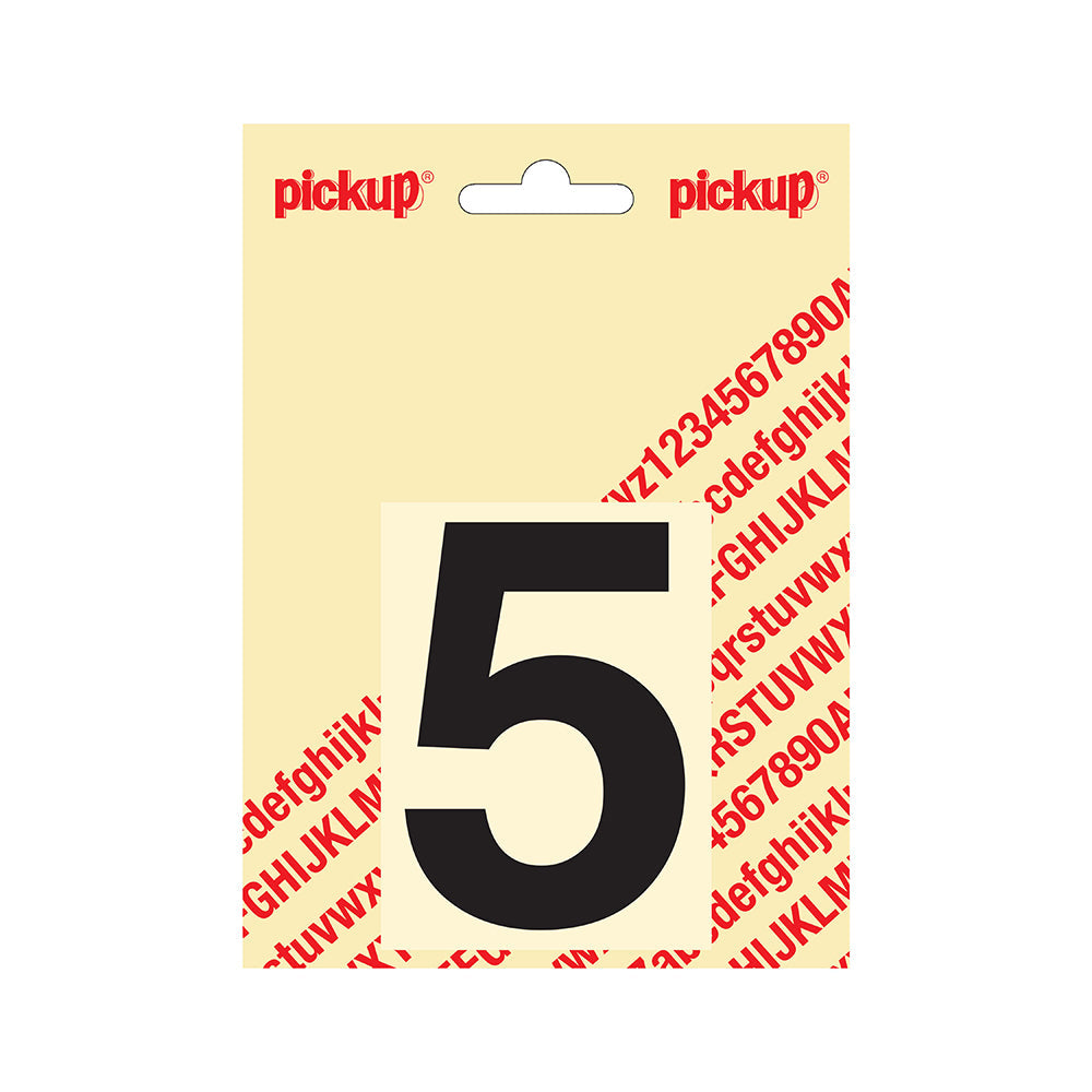 Plakcijfer Helvetica 80 mm - zwart 5 - Helvetica - 312020805 - EAN 8711234131355 - zelfklevend vinyl