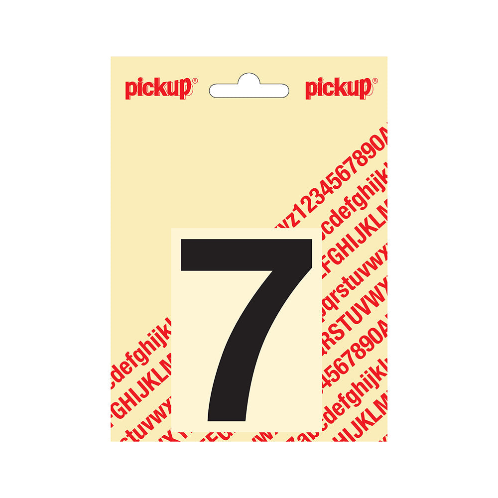 Plakcijfer Helvetica 80 mm - zwart 7 - Helvetica - 312020807 - EAN 8711234131379 - zelfklevend vinyl