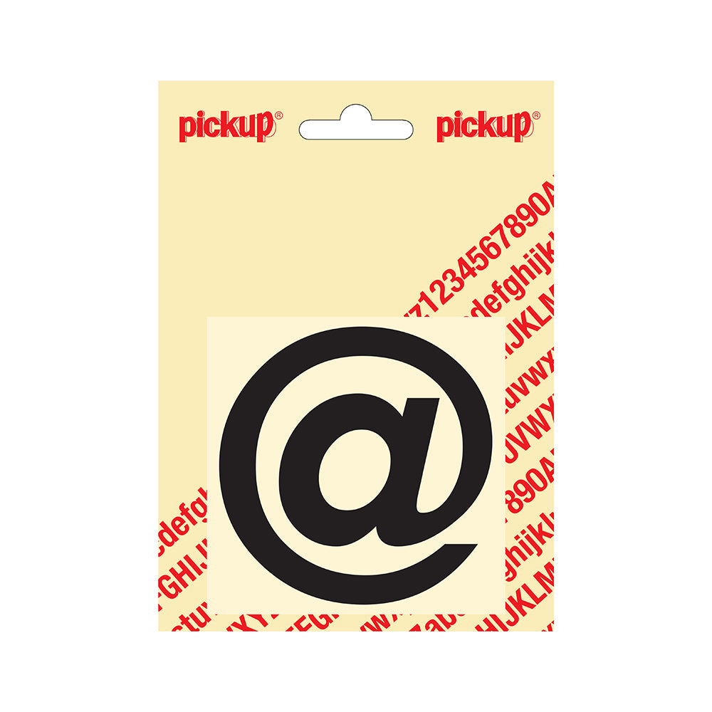 Plakletter Helvetica 80 mm - zwart @ - Helvetica - 31202080AT - EAN 8711234131263 - zelfklevend vinyl