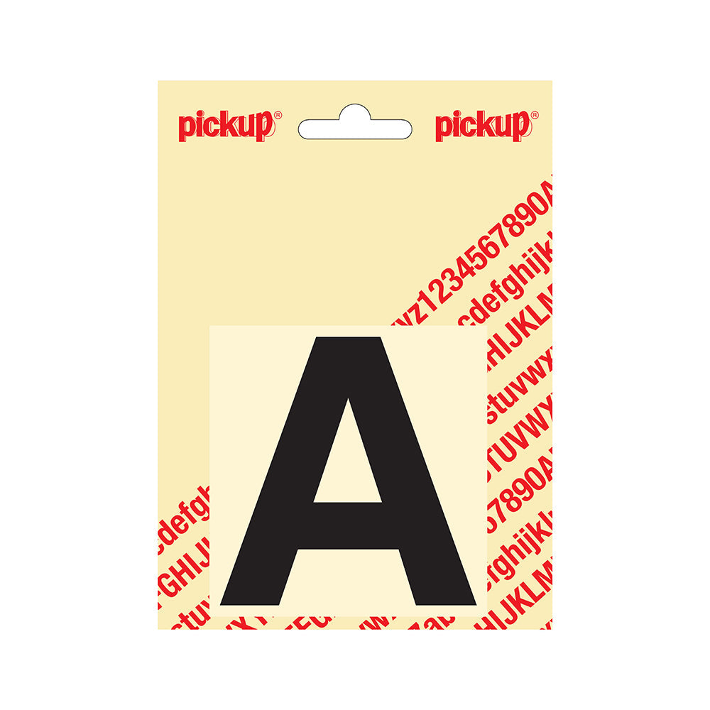 Plakletter Helvetica 80 mm - zwart A - Helvetica - 31202080A - EAN 8711234131003 - zelfklevend vinyl