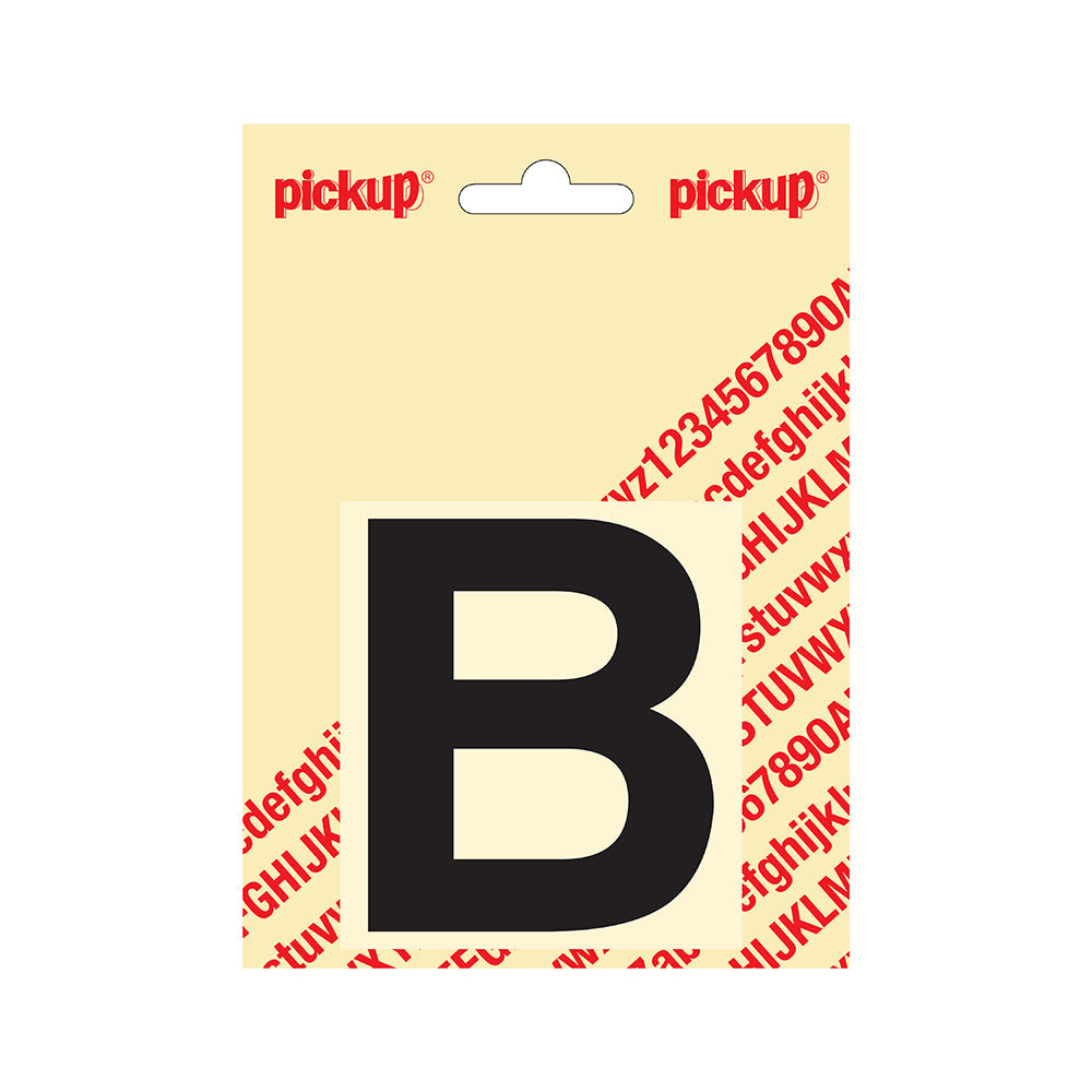Plakletter Helvetica 80 mm - zwart B - Helvetica - 31202080B - EAN 8711234131010 - zelfklevend vinyl