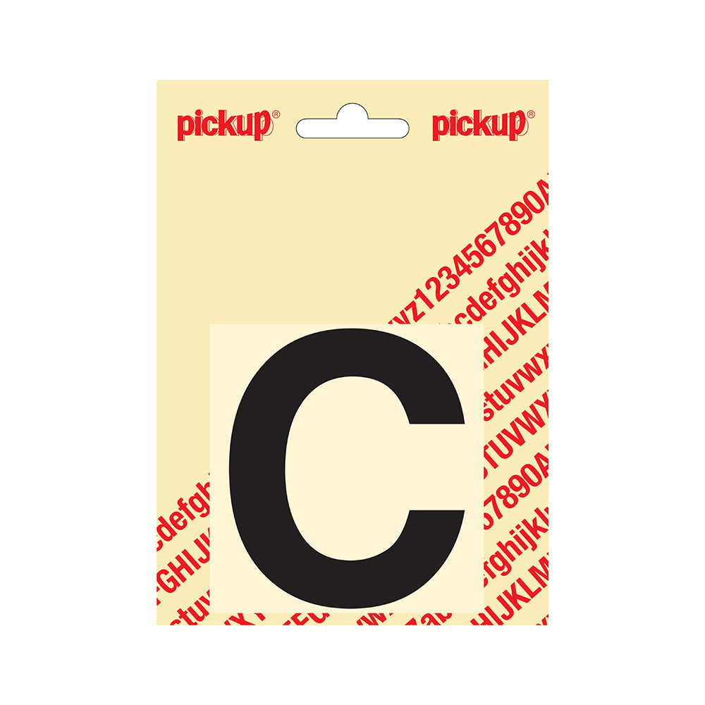 Plakletter Helvetica 80 mm - zwart C - Helvetica - 31202080C - EAN 8711234131027 - zelfklevend vinyl