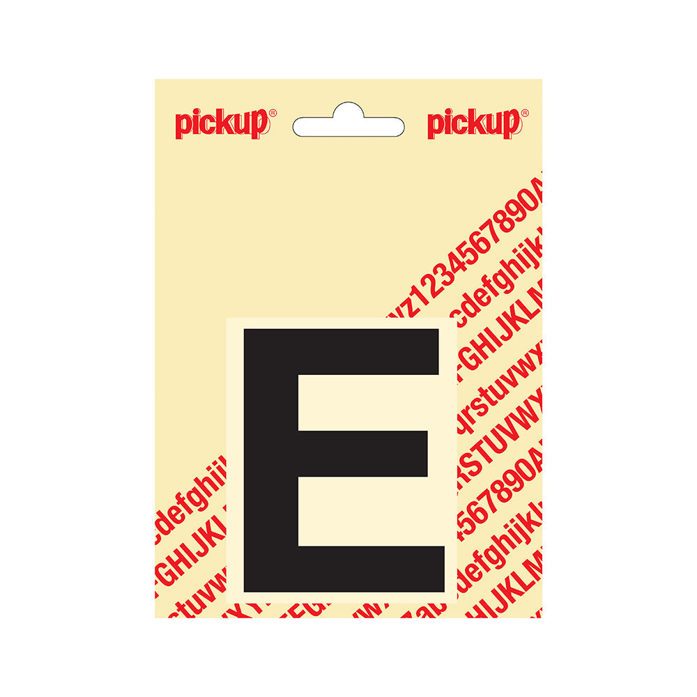 Plakletter Helvetica 80 mm - zwart E - Helvetica - 31202080E - EAN 8711234131041 - zelfklevend vinyl
