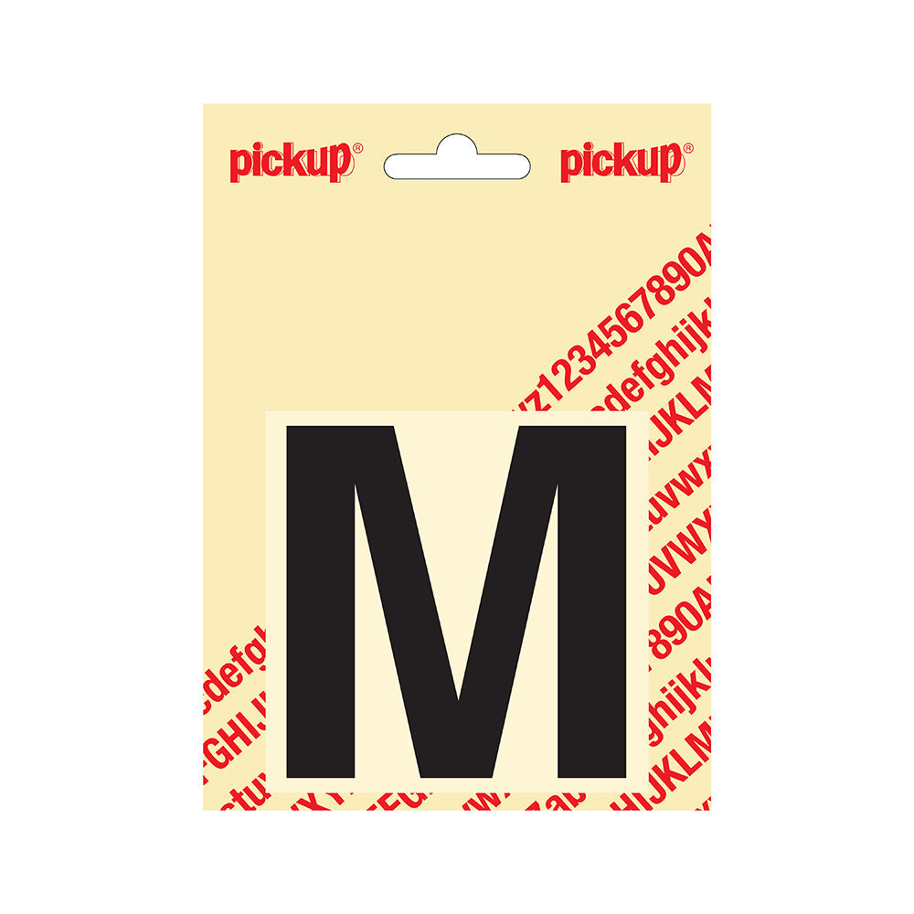 Plakletter Helvetica 80 mm - zwart M - Helvetica - 31202080M - EAN 8711234131126 - zelfklevend vinyl