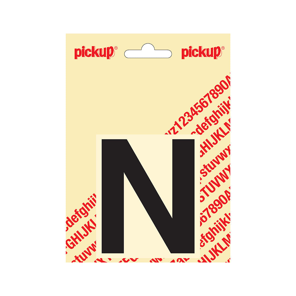 Plakletter Helvetica 80 mm - zwart N - Helvetica - 31202080N - EAN 8711234131133 - zelfklevend vinyl