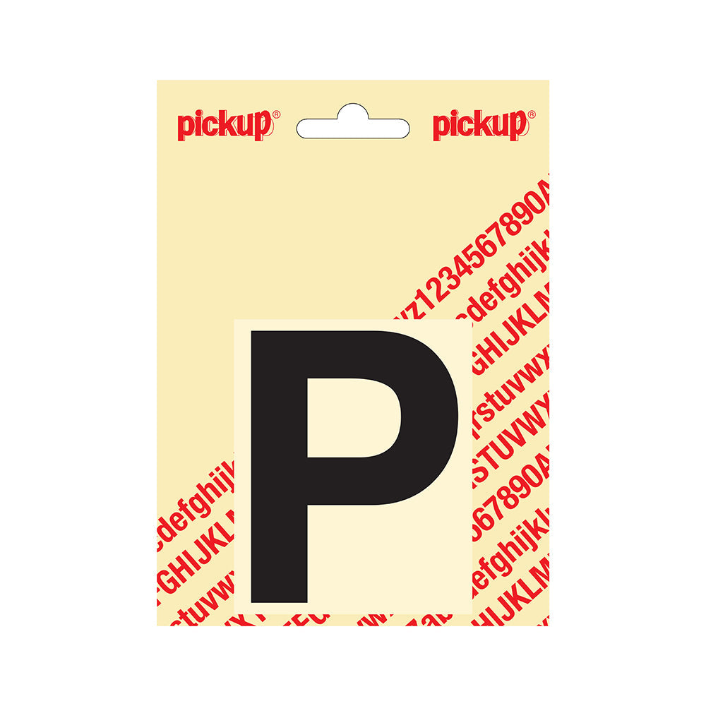 Plakletter Helvetica 80 mm - zwart P - Helvetica - 31202080P - EAN 8711234131157 - zelfklevend vinyl
