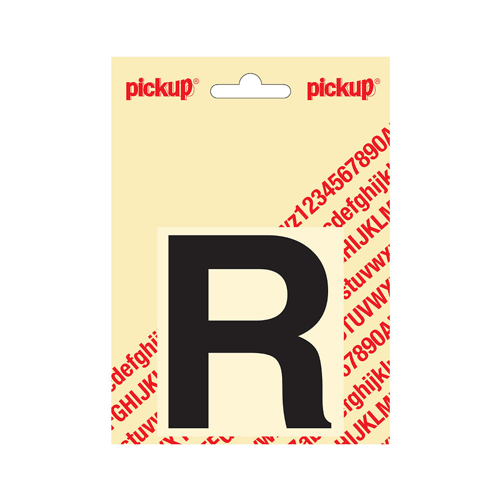Plakletter Helvetica 80 mm - zwart R - Helvetica - 31202080R - EAN 8711234131171 - zelfklevend vinyl