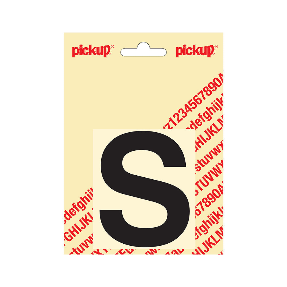 Plakletter Helvetica 80 mm - zwart S - Helvetica - 31202080S - EAN 8711234131188 - zelfklevend vinyl