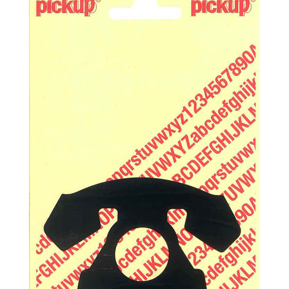 Plakpictogram Telefoon 63x96 mm zwart - Helvetica - 31202080TEL - EAN 8711234131782 - zelfklevend vinyl