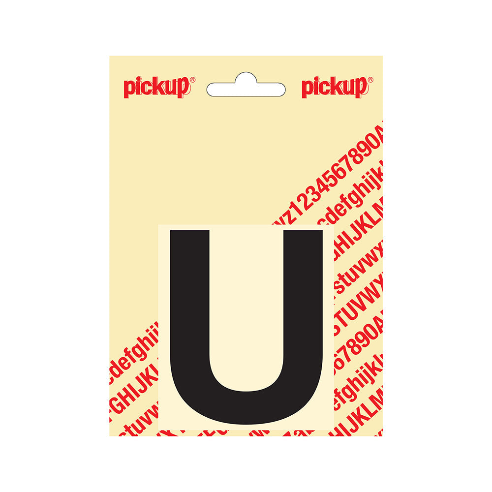 Plakletter Helvetica 80 mm - zwart U - Helvetica - 31202080U - EAN 8711234131201 - zelfklevend vinyl