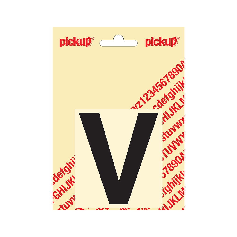 Plakletter Helvetica 80 mm - zwart V - Helvetica - 31202080V - EAN 8711234131218 - zelfklevend vinyl