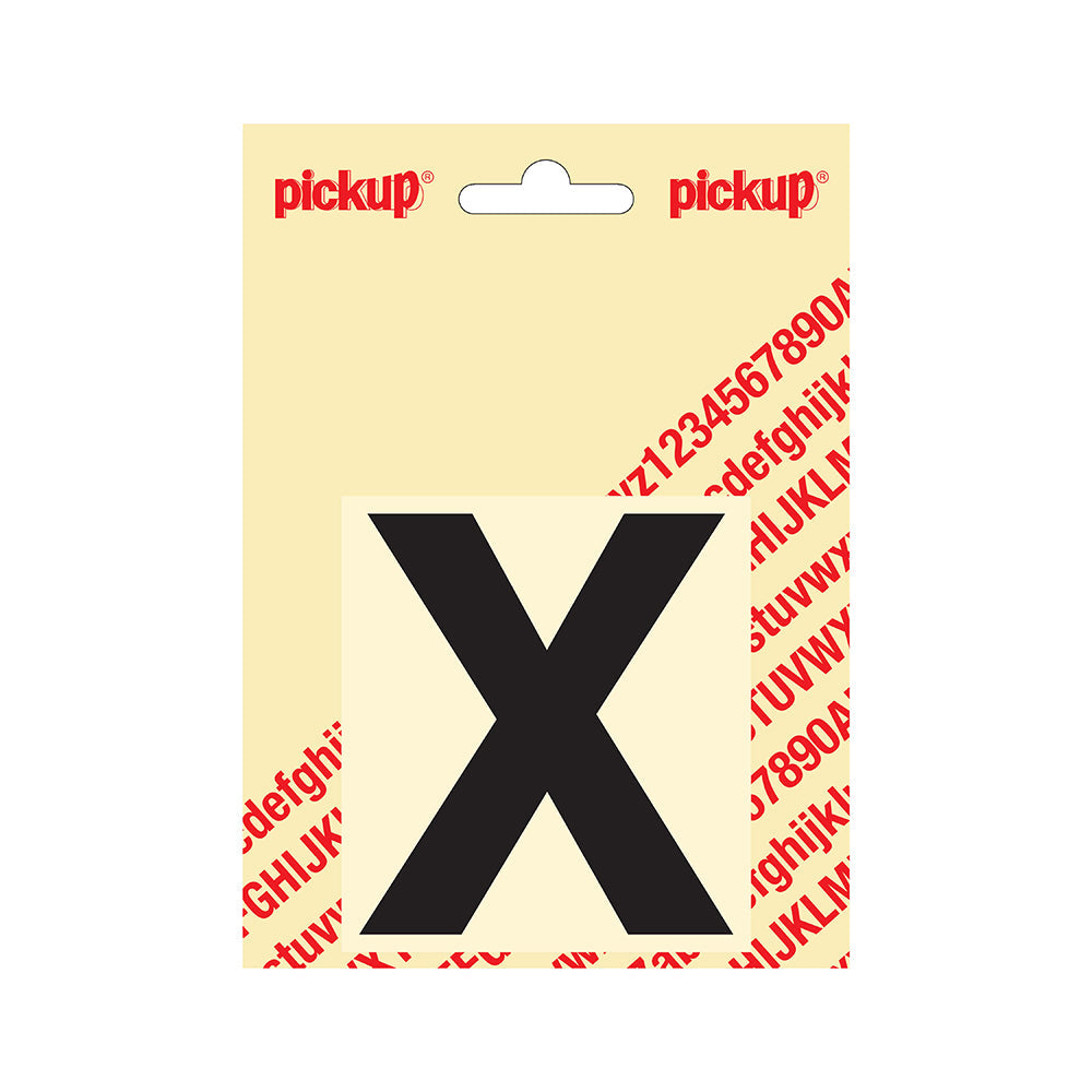 Plakletter Helvetica 80 mm - zwart X - Helvetica - 31202080X - EAN 8711234131232 - zelfklevend vinyl