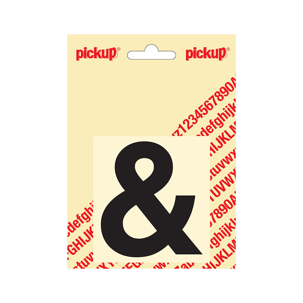 Plakletter Helvetica 80 mm - zwart & - Helvetica - 31202080& - EAN 8711234131447 - zelfklevend vinyl