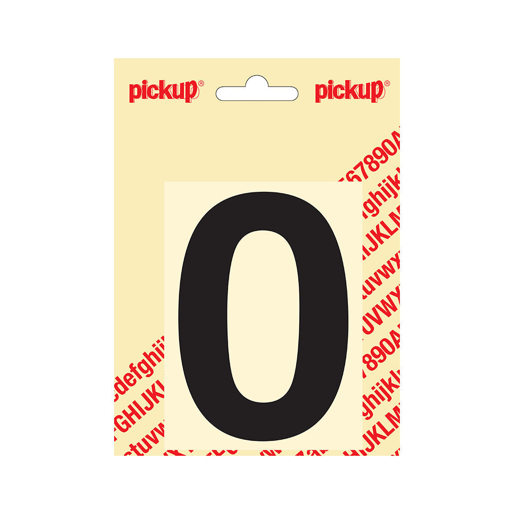 Plakcijfer Helvetica 100 mm - zwart 0 - Helvetica - 312021000 - EAN 8711234141309 - zelfklevend vinyl