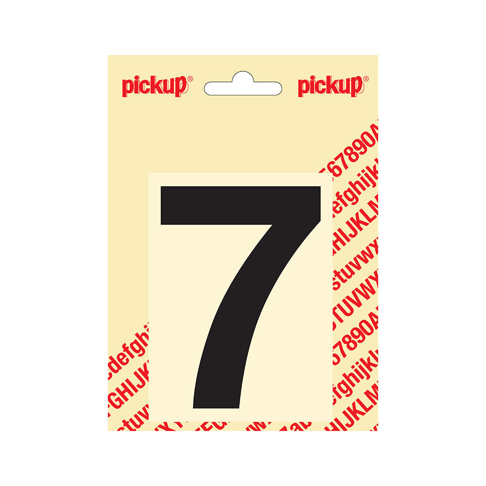 Plakcijfer Helvetica 100 mm - zwart 7 - Helvetica - 312021007 - EAN 8711234141378 - zelfklevend vinyl
