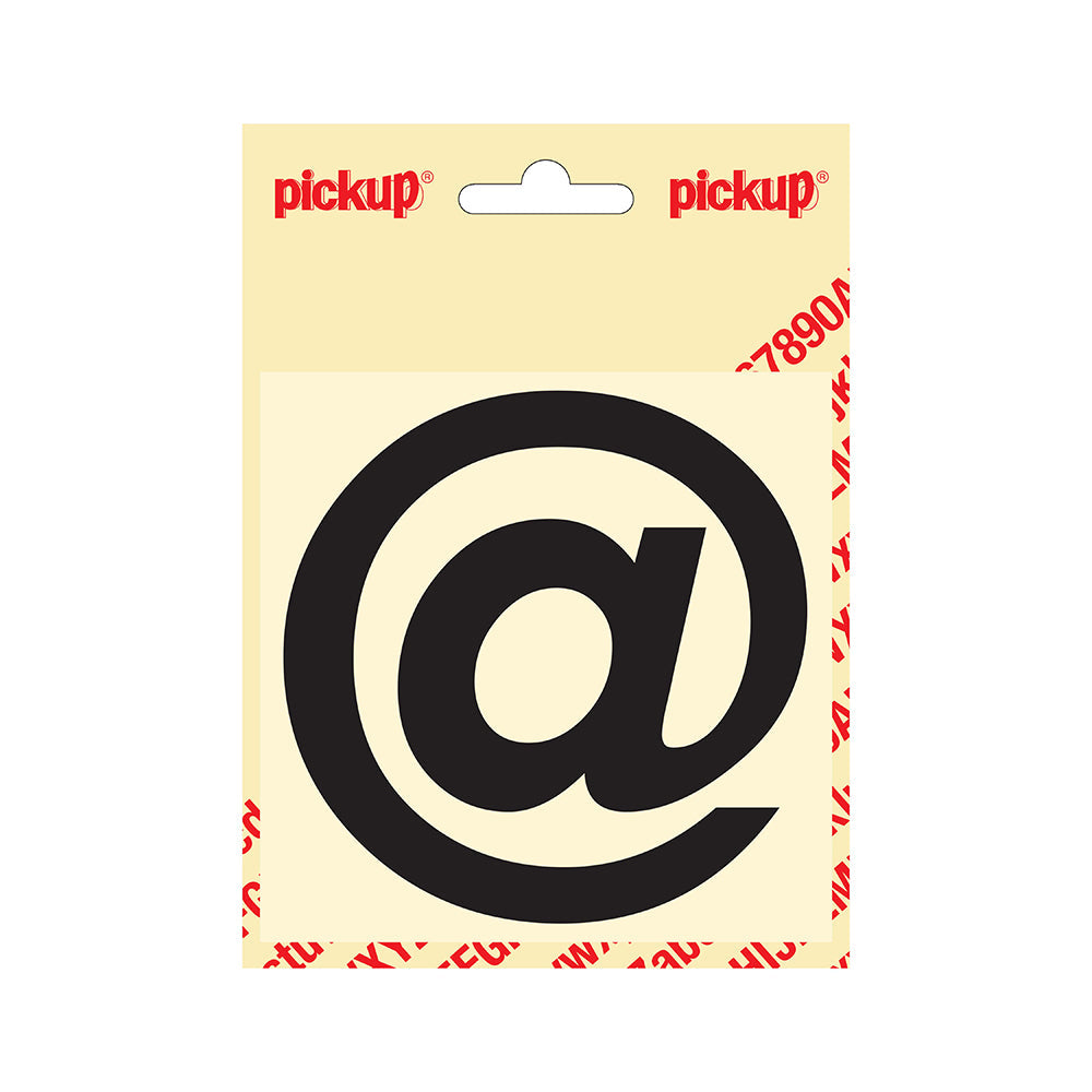 Plakletter Helvetica 100 mm - zwart @ - Helvetica - 31202100AT - EAN 8711234141262 - zelfklevend vinyl