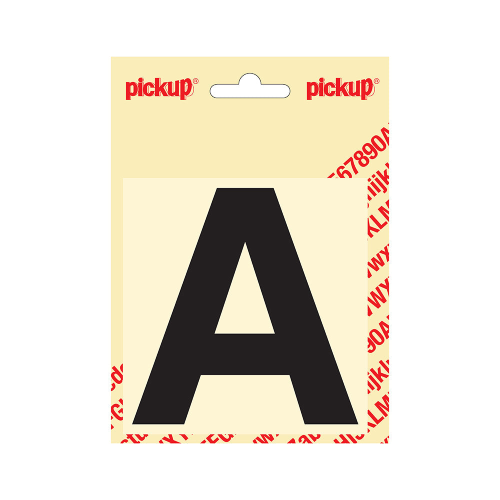 Plakletter Helvetica 100 mm - zwart A - Helvetica - 31202100A - EAN 8711234141002 - zelfklevend vinyl