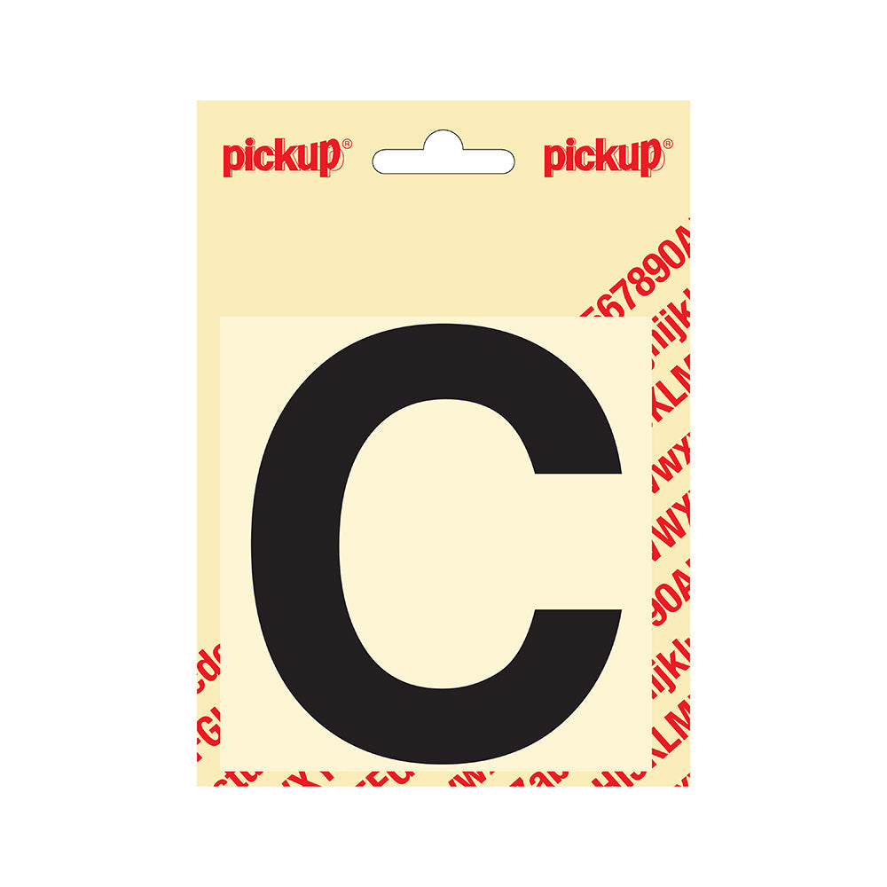Plakletter Helvetica 100 mm - zwart C - Helvetica - 31202100C - EAN 8711234141026 - zelfklevend vinyl