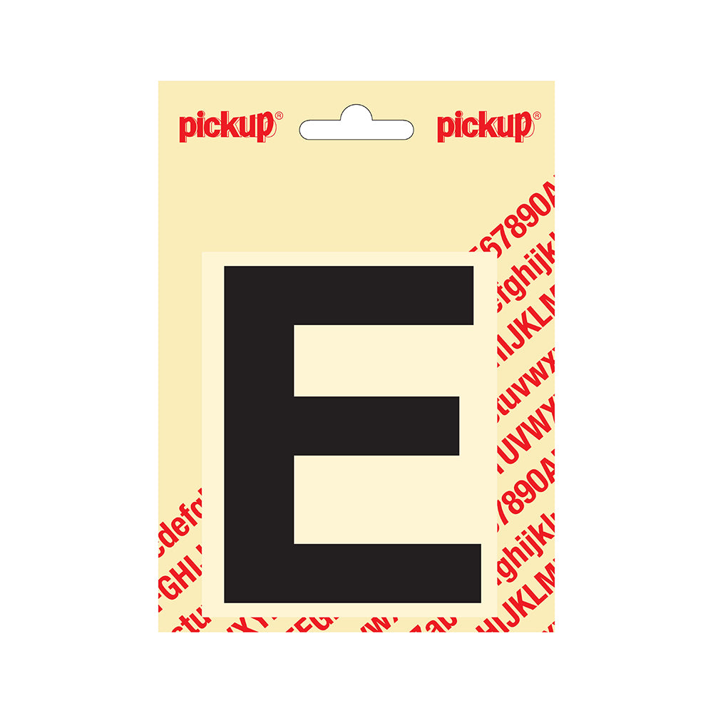 Plakletter Helvetica 100 mm - zwart E - Helvetica - 31202100E - EAN 8711234141040 - zelfklevend vinyl