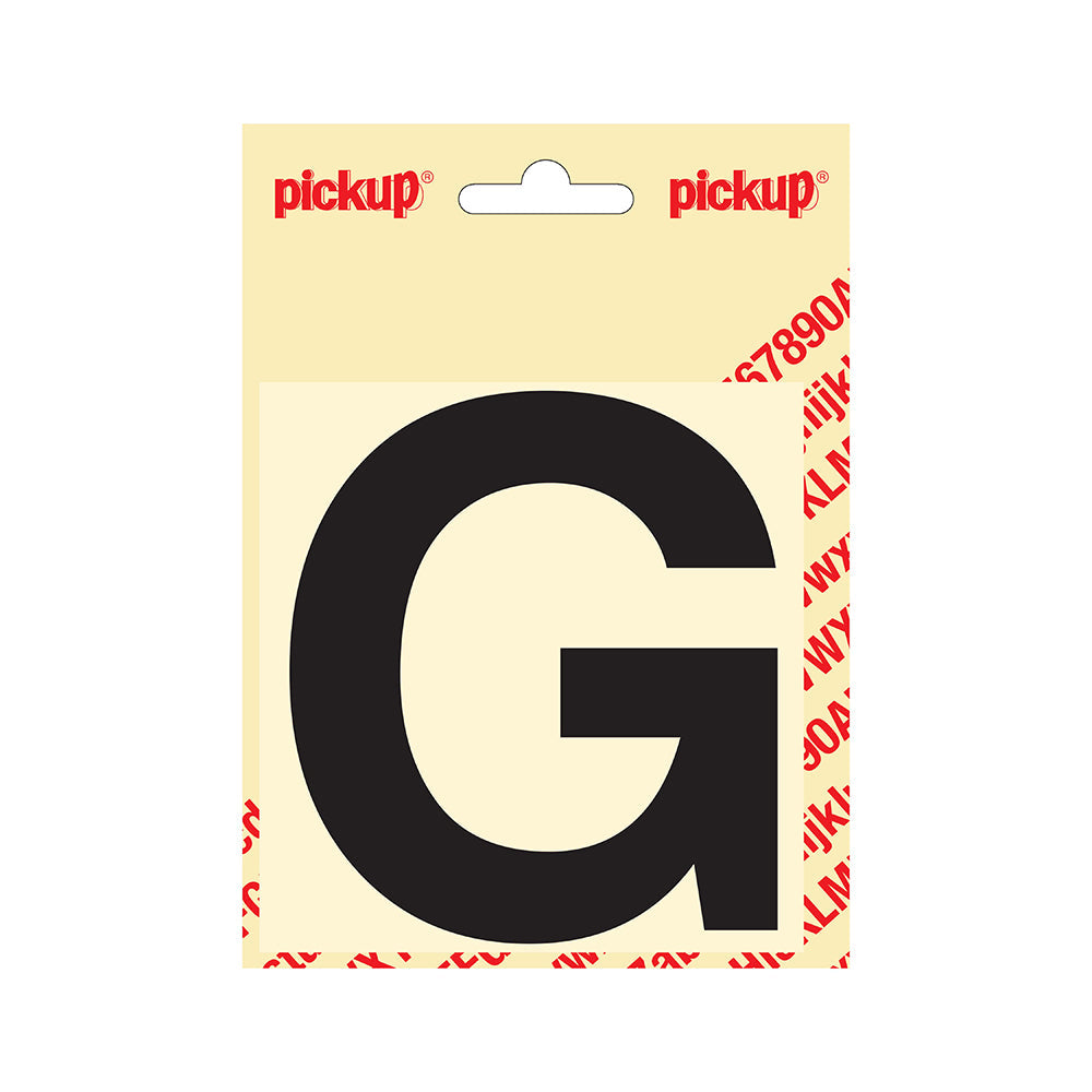 Plakletter Helvetica 100 mm - zwart G - Helvetica - 31202100G - EAN 8711234141064 - zelfklevend vinyl