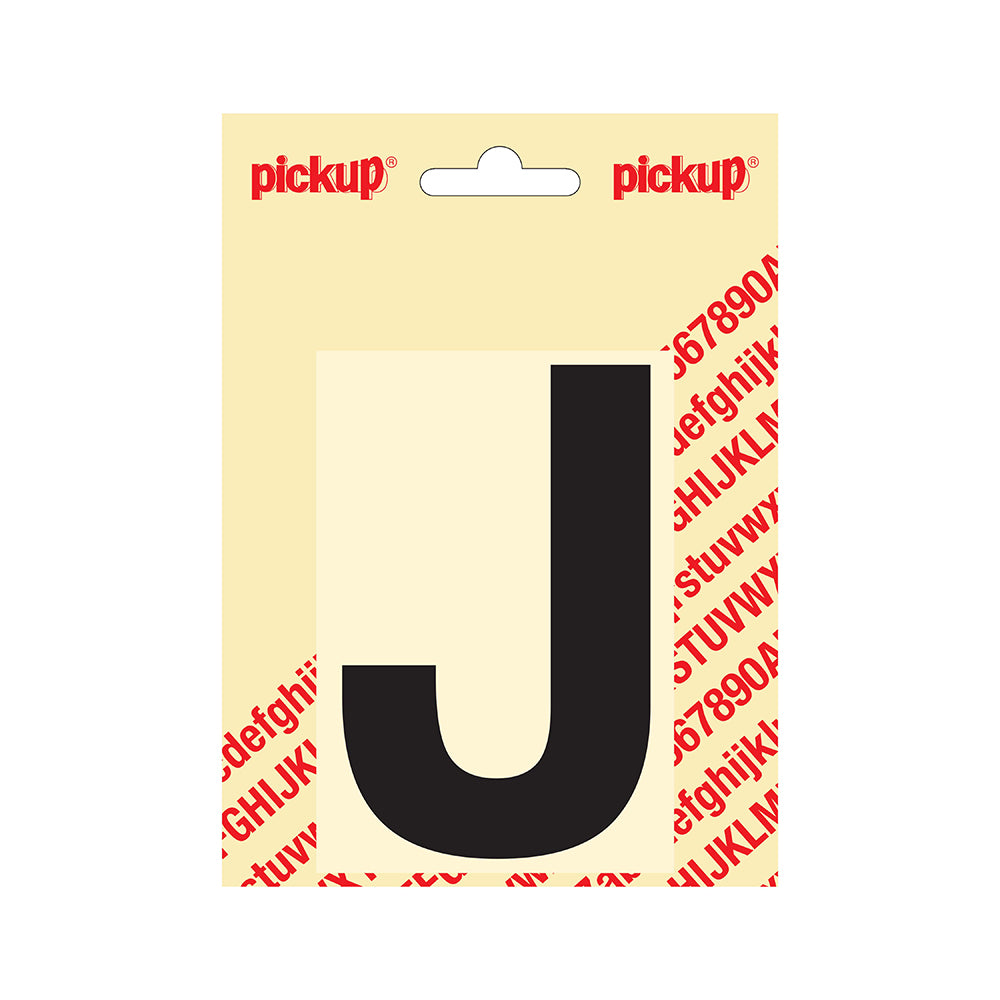 Plakletter Helvetica 100 mm - zwart J - Helvetica - 31202100J - EAN 8711234141095 - zelfklevend vinyl
