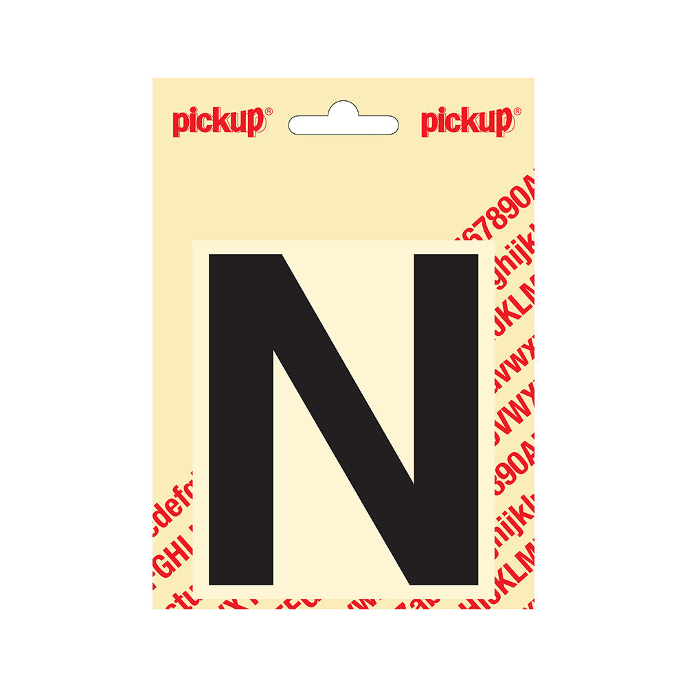Plakletter Helvetica 100 mm - zwart N - Helvetica - 31202100N - EAN 8711234141132 - zelfklevend vinyl