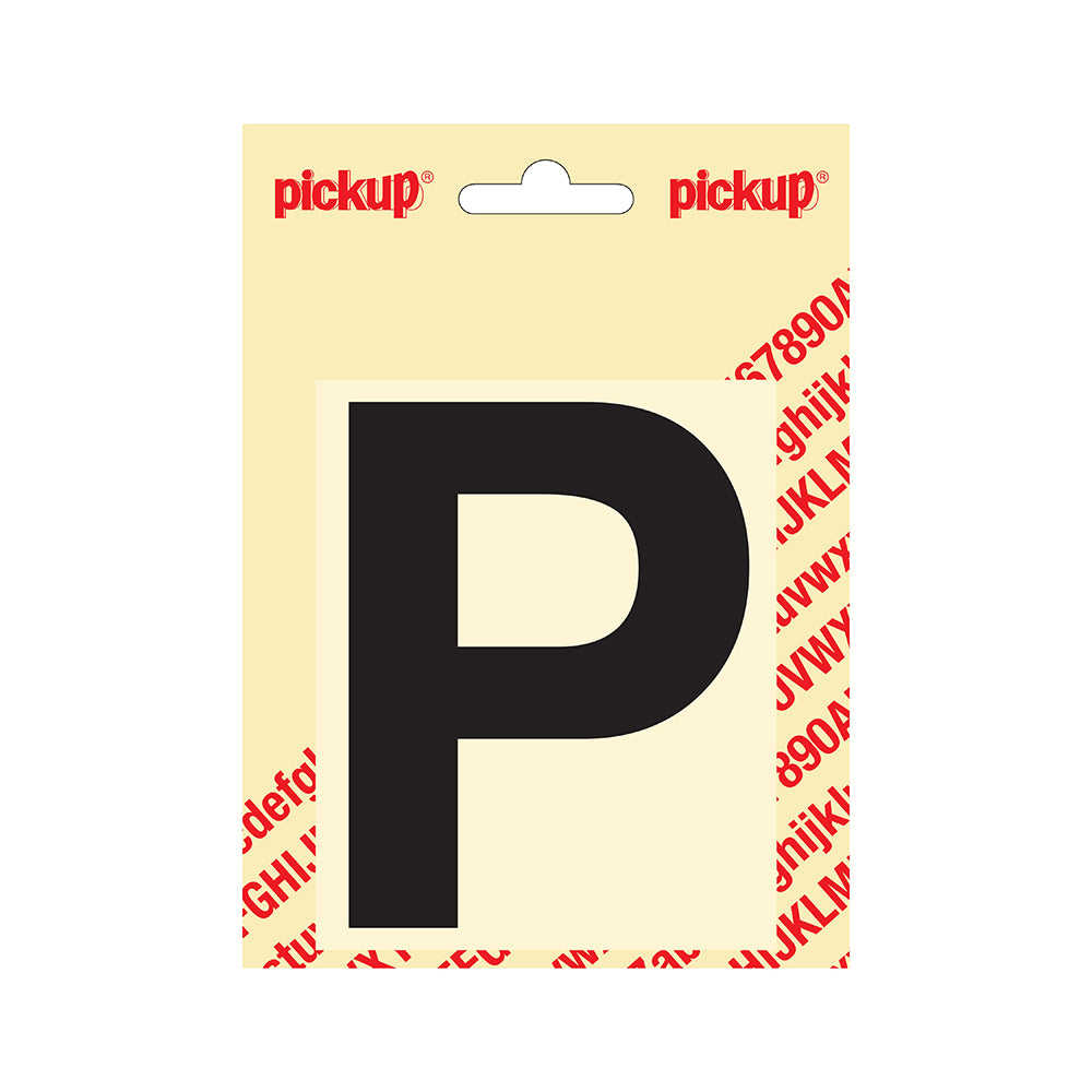 Plakletter Helvetica 100 mm - zwart P - Helvetica - 31202100P - EAN 8711234141156 - zelfklevend vinyl