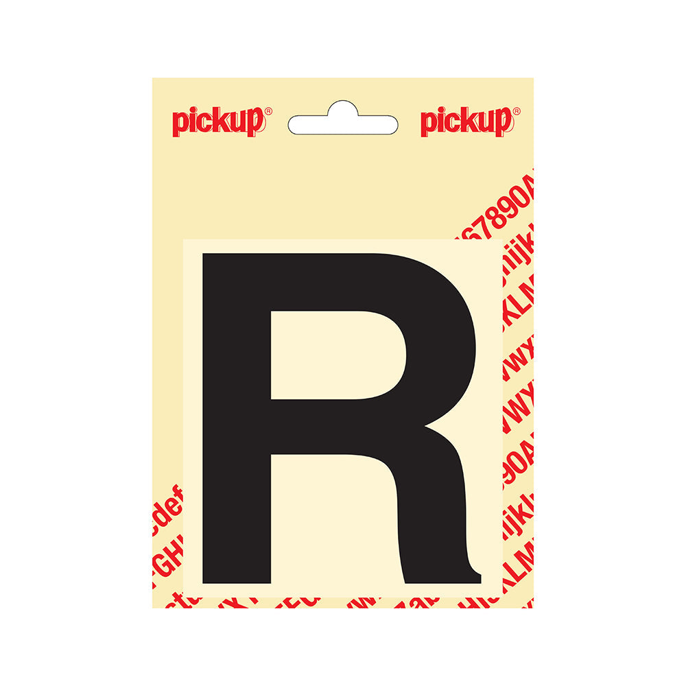 Plakletter Helvetica 100 mm - zwart R - Helvetica - 31202100R - EAN 8711234141170 - zelfklevend vinyl