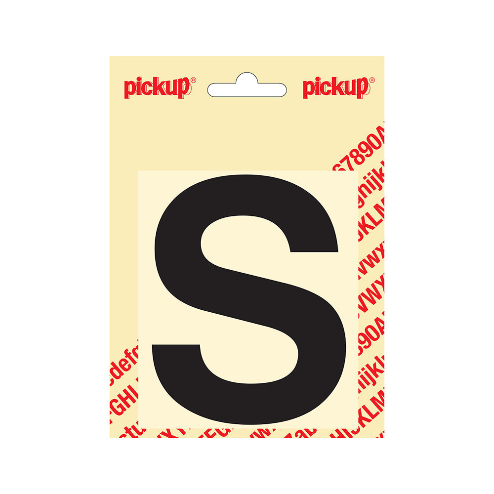 Plakletter Helvetica 100 mm - zwart S - Helvetica - 31202100S - EAN 8711234141187 - zelfklevend vinyl