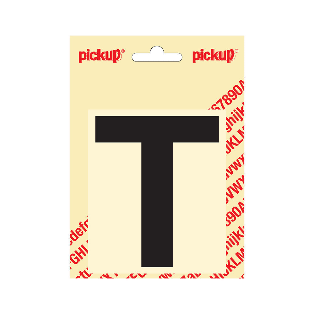 Plakletter Helvetica 100 mm - zwart T - Helvetica - 31202100T - EAN 8711234141194 - zelfklevend vinyl