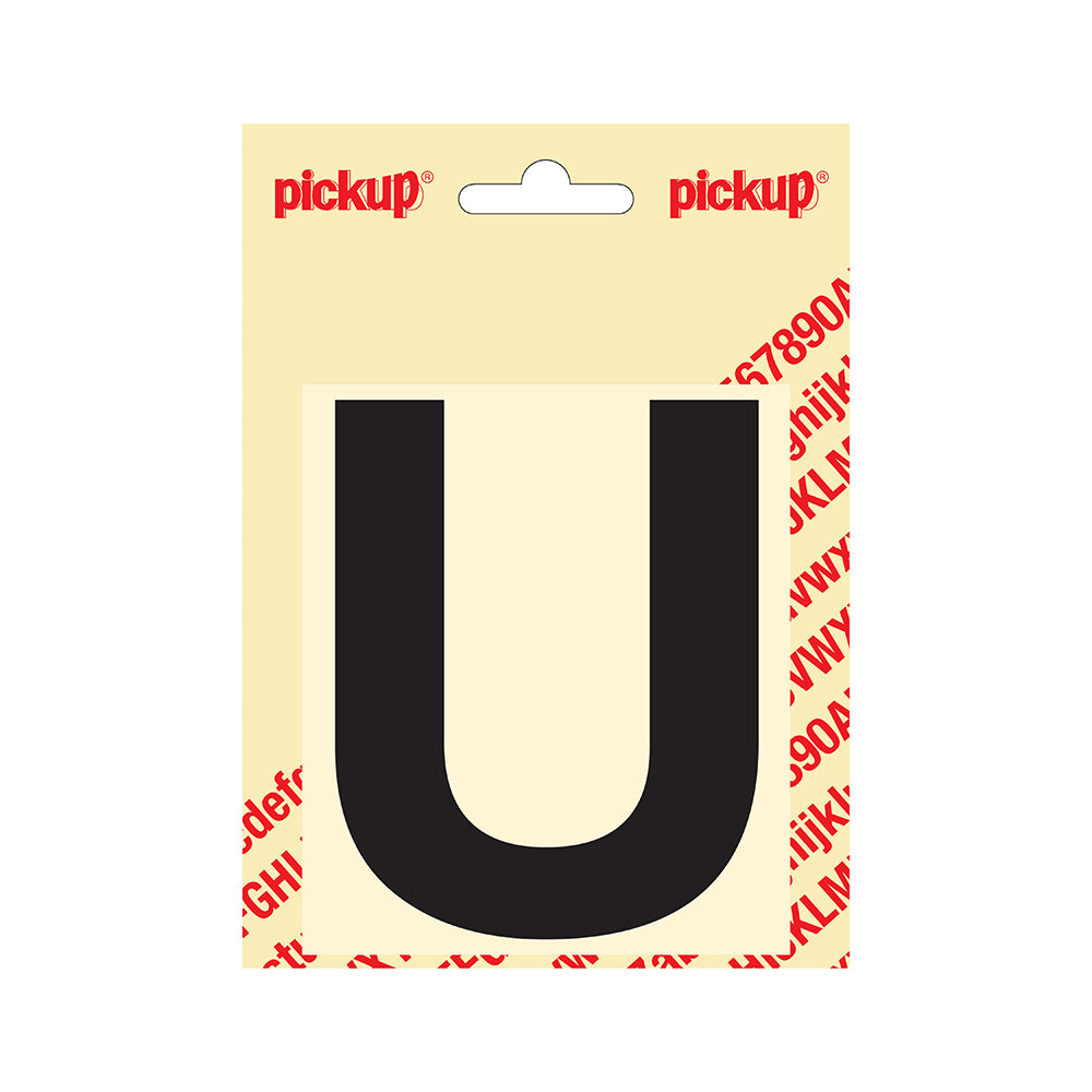 Plakletter Helvetica 100 mm - zwart U - Helvetica - 31202100U - EAN 8711234141200 - zelfklevend vinyl
