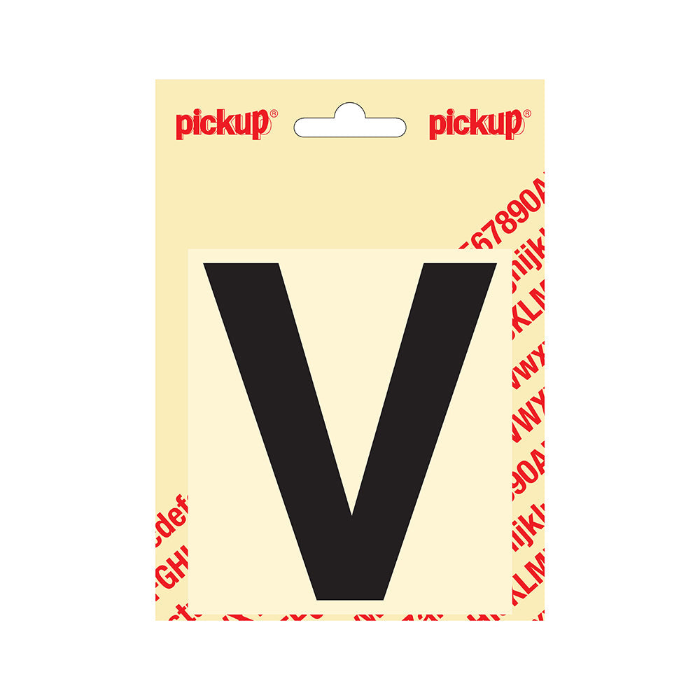 Plakletter Helvetica 100 mm - zwart V - Helvetica - 31202100V - EAN 8711234141217 - zelfklevend vinyl
