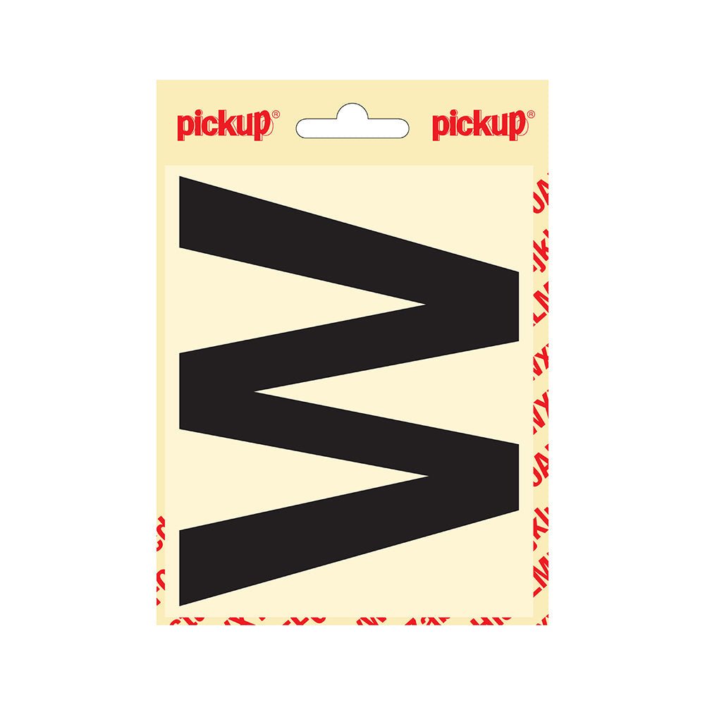 Plakletter Helvetica 100 mm - zwart W - Helvetica - 31202100W - EAN 8711234141224 - zelfklevend vinyl