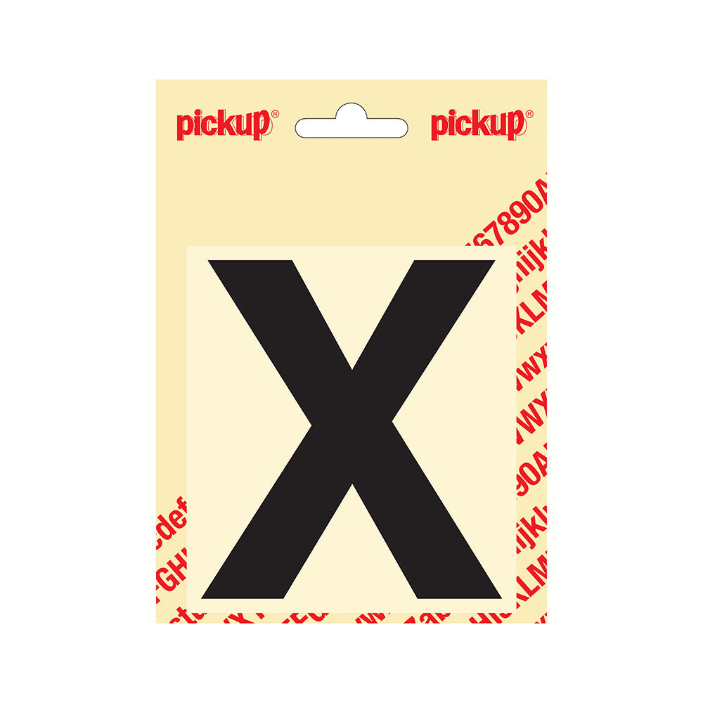 Plakletter Helvetica 100 mm - zwart X - Helvetica - 31202100X - EAN 8711234141231 - zelfklevend vinyl