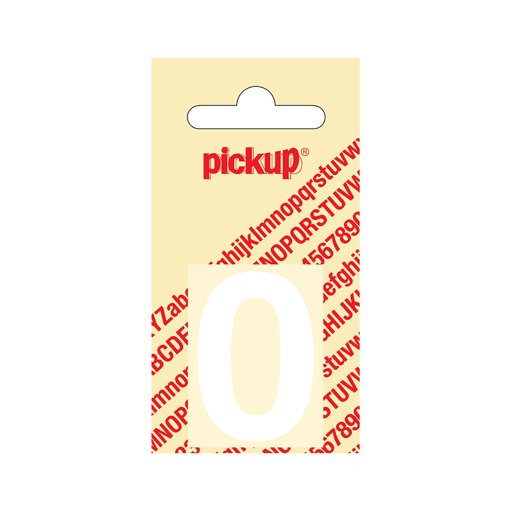 Plakcijfer Helvetica 40 mm - wit 0 - Helvetica - 312120400 - EAN 8711234102300 - zelfklevend vinyl