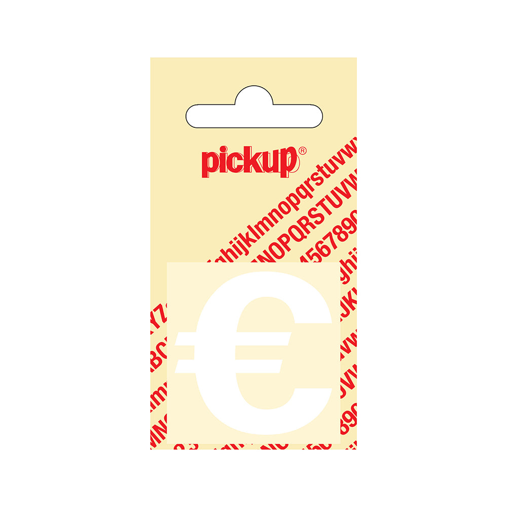Plakletter Helvetica 40 mm - wit euroteken - Helvetica - 31212040EURO - EAN 8711234102270 - zelfklevend vinyl