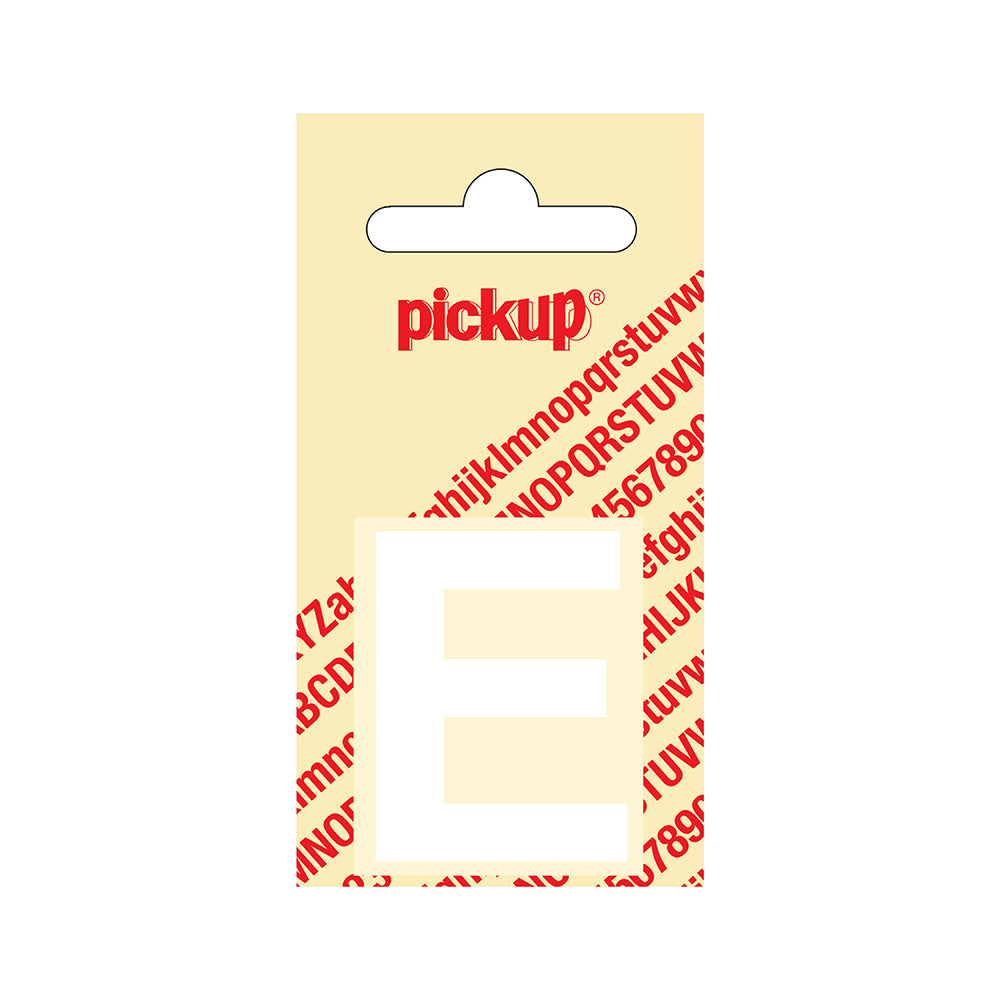 Plakletter Helvetica 40 mm - wit E - Helvetica - 31212040E - EAN 8711234102041 - zelfklevend vinyl