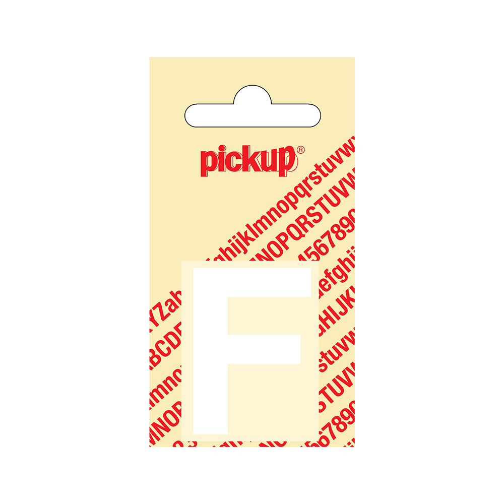 Plakletter Helvetica 40 mm - wit F - Helvetica - 31212040F - EAN 8711234102058 - zelfklevend vinyl