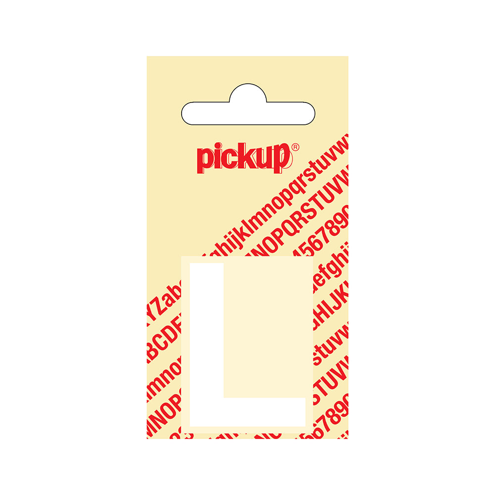 Plakletter Helvetica 40 mm - wit L - Helvetica - 31212040L - EAN 8711234102119 - zelfklevend vinyl