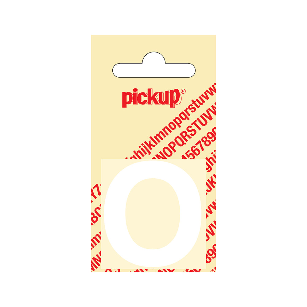 Plakletter Helvetica 40 mm - wit O - Helvetica - 31212040O - EAN 8711234102140 - zelfklevend vinyl