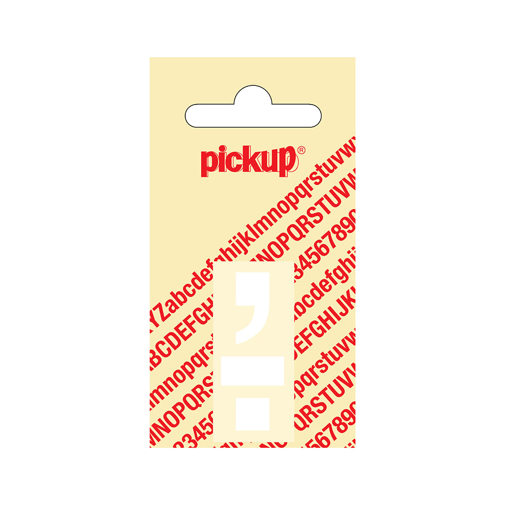 Plakletter Helvetica 40 mm - punt komma wit - Helvetica - 31212040PK - EAN 8711234102768 - zelfklevend vinyl