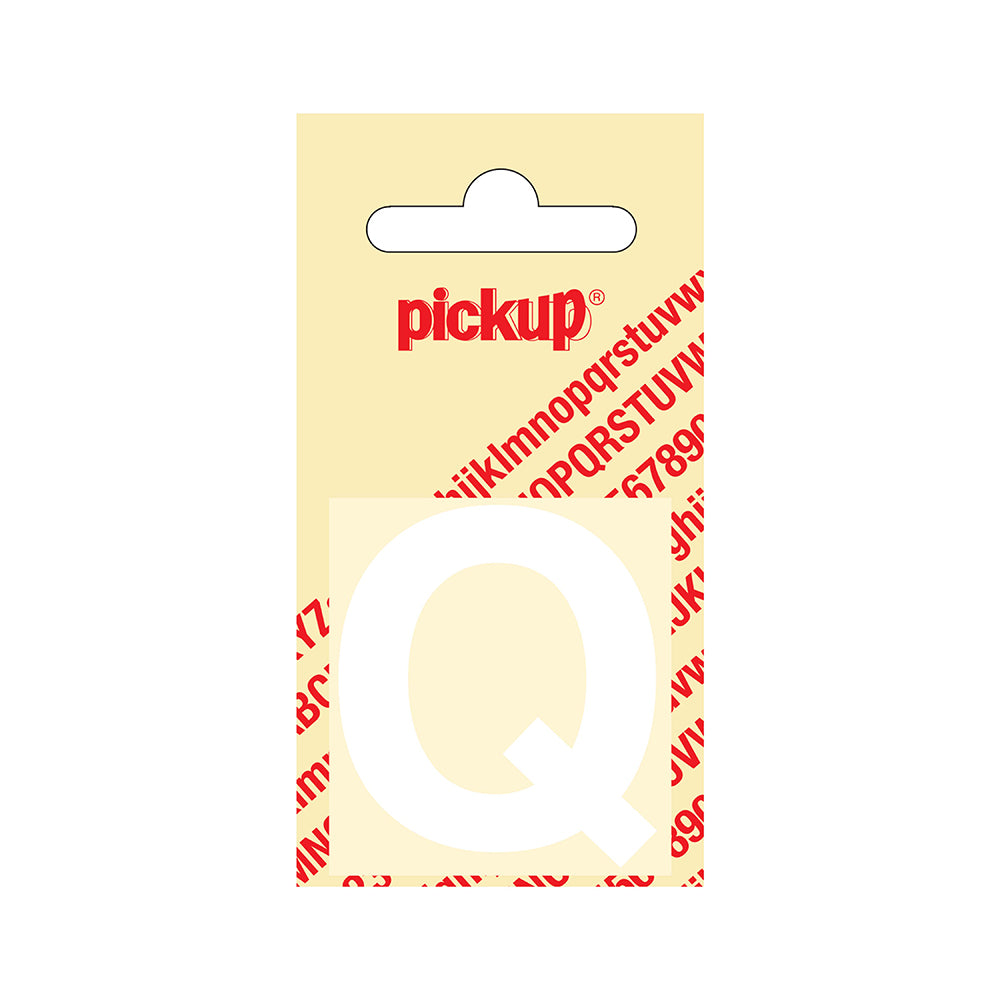 Plakletter Helvetica 40 mm - wit Q - Helvetica - 31212040Q - EAN 8711234102164 - zelfklevend vinyl