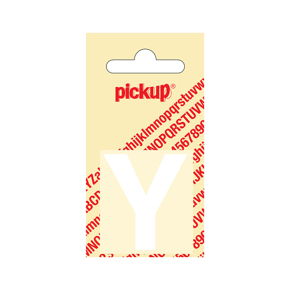 Plakletter Helvetica 40 mm - wit Y - Helvetica - 31212040Y - EAN 8711234102249 - zelfklevend vinyl