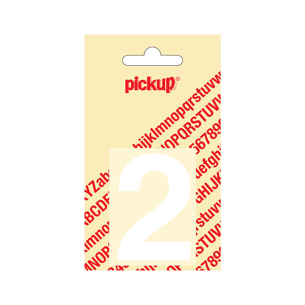 Plakcijfer Helvetica 60 mm - wit 2 - Helvetica - 312120602 - EAN 8711234122322 - zelfklevend vinyl