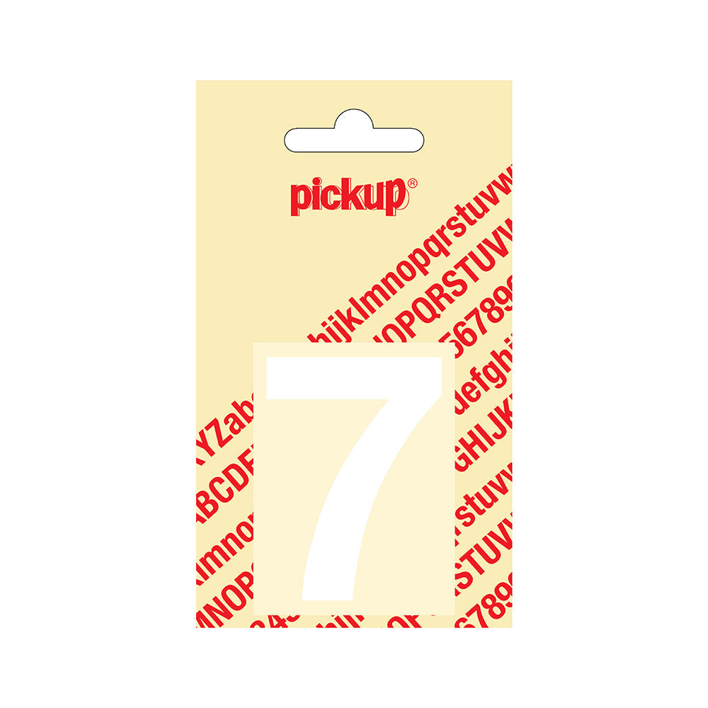 Plakcijfer Helvetica 60 mm - wit 7 - Helvetica - 312120607 - EAN 8711234122377 - zelfklevend vinyl