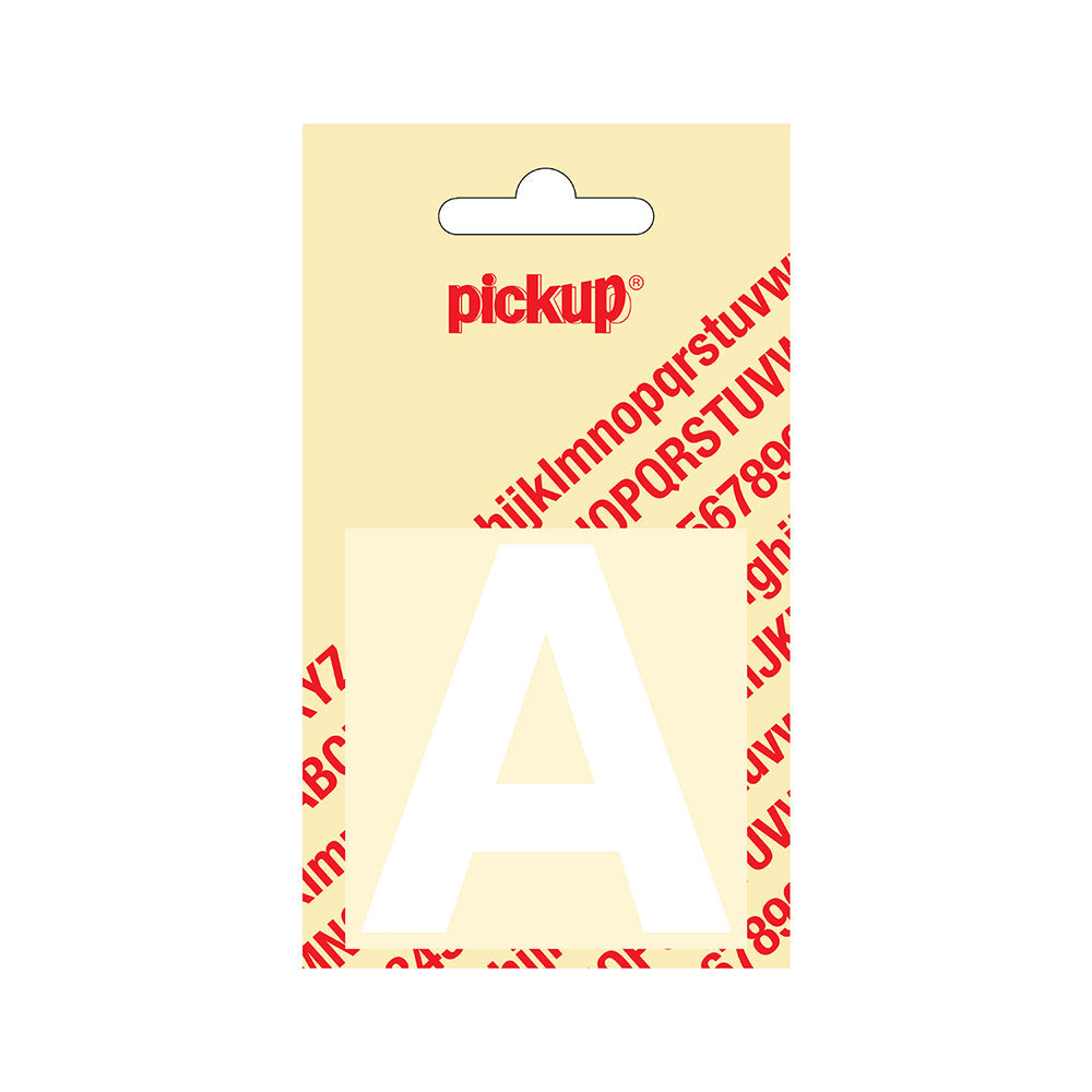 Plakletter Helvetica 60 mm - wit A - Helvetica - 31212060A - EAN 8711234122001 - zelfklevend vinyl