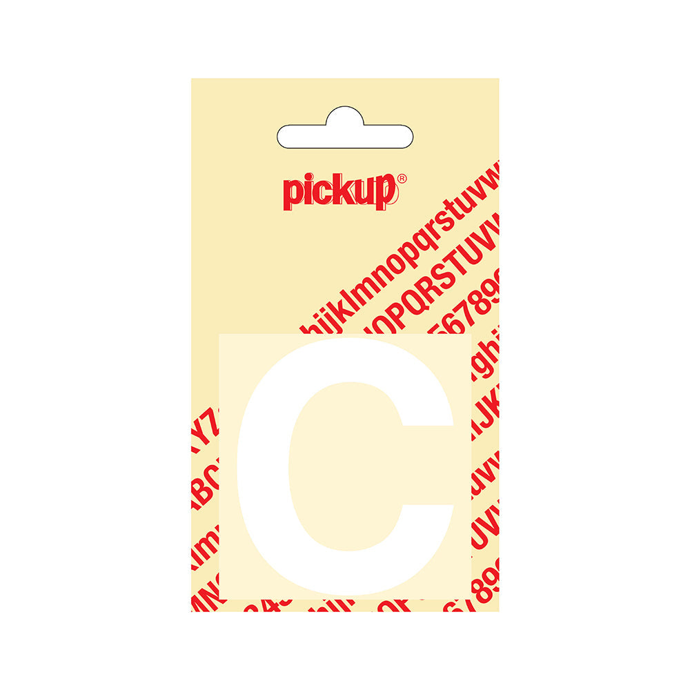 Plakletter Helvetica 60 mm - wit C - Helvetica - 31212060C - EAN 8711234122025 - zelfklevend vinyl