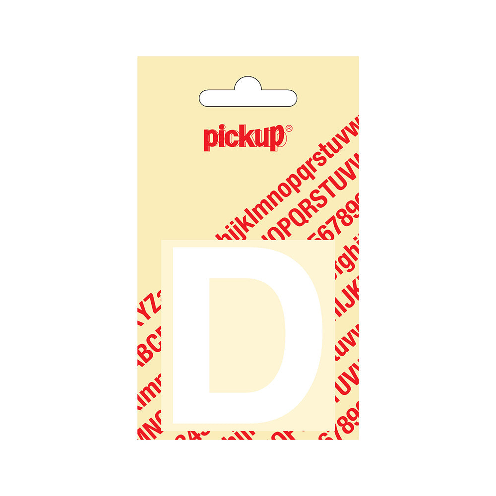 Plakletter Helvetica 60 mm - wit D - Helvetica - 31212060D - EAN 8711234122032 - zelfklevend vinyl