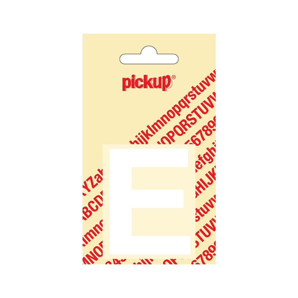 Plakletter Helvetica 60 mm - wit E - Helvetica - 31212060E - EAN 8711234122049 - zelfklevend vinyl